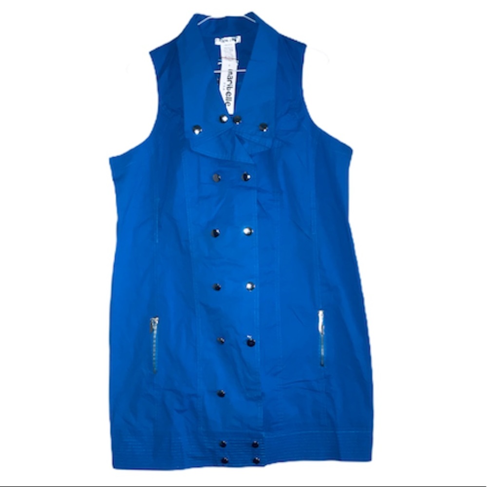 Maribelle blue Trench vest dress